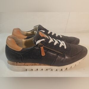 Paul Green 4485-014 "Super Soft" Collection Navy Black Sawtooth Sole Women's 6.5